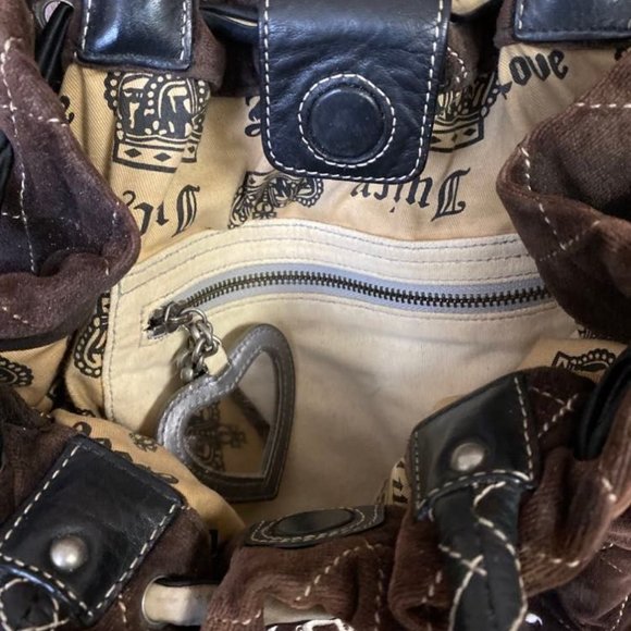 SOLD on Ebay Vintage Day Dreamer Y2K Diamond Quilted Velvet W/ Leather Trims - Picture 5 of 9